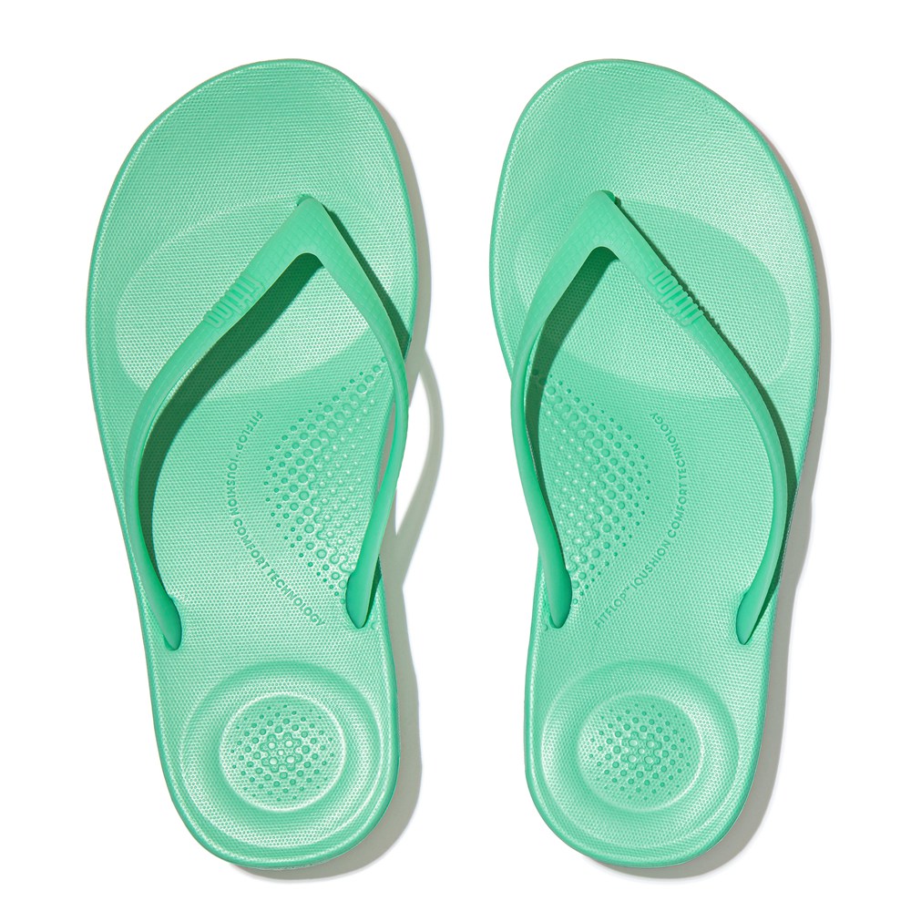 Fitflop Womens Flip-flops - Iqushion Ergonomic - Mint Green - 498-UYZVRP